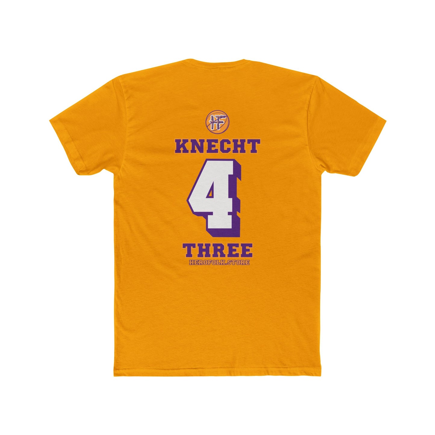 Hero Folk Westside Knechtion LA Basketball Men's T-Shirt Gold