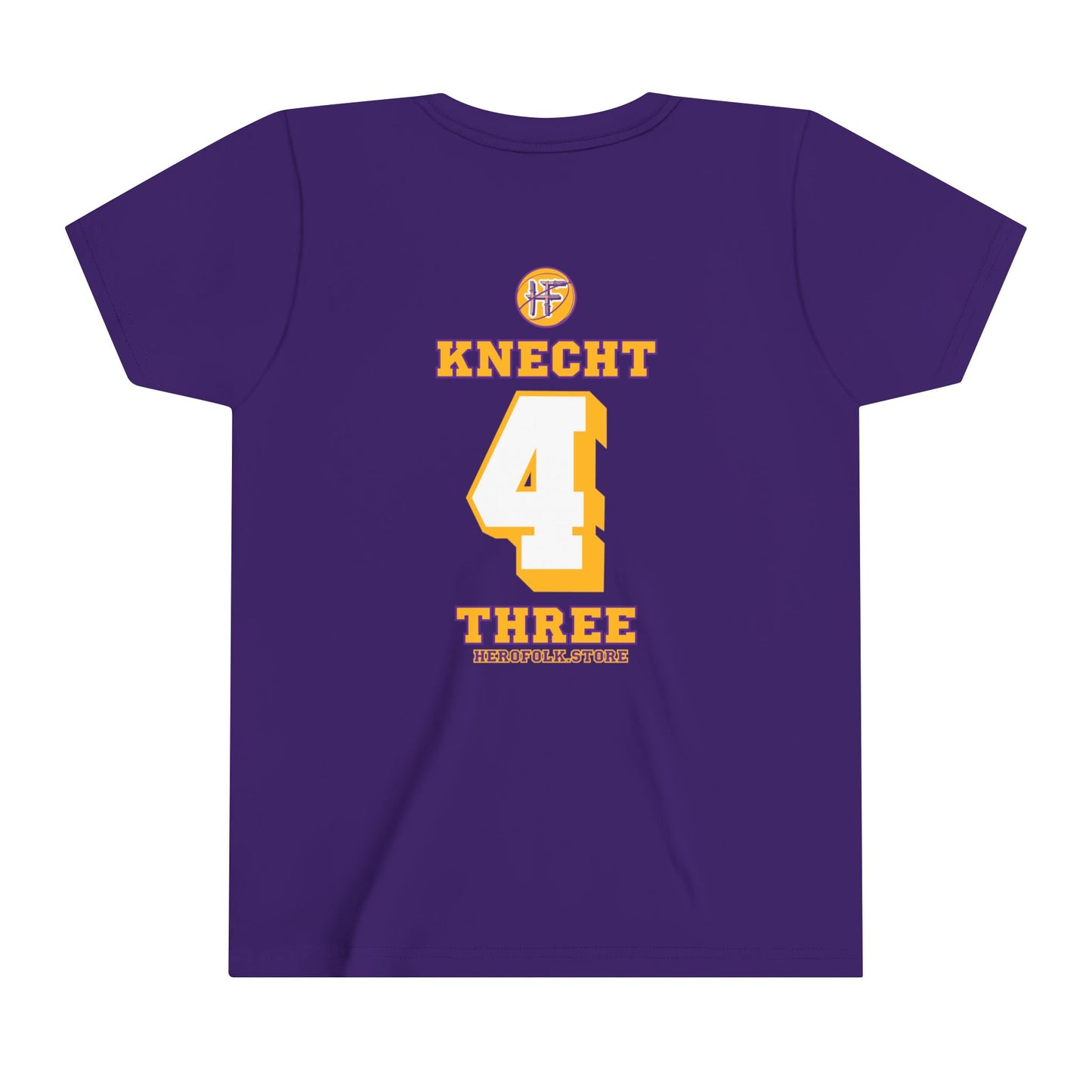 Hero Folk Westside Knechtion Purple Kid's Cotton Crew Tee