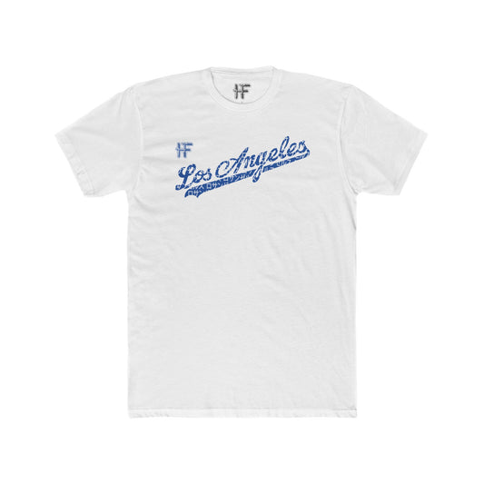 Hero Folk English & Japanese - Los Angeles Script Men's Cotton Crew Tee