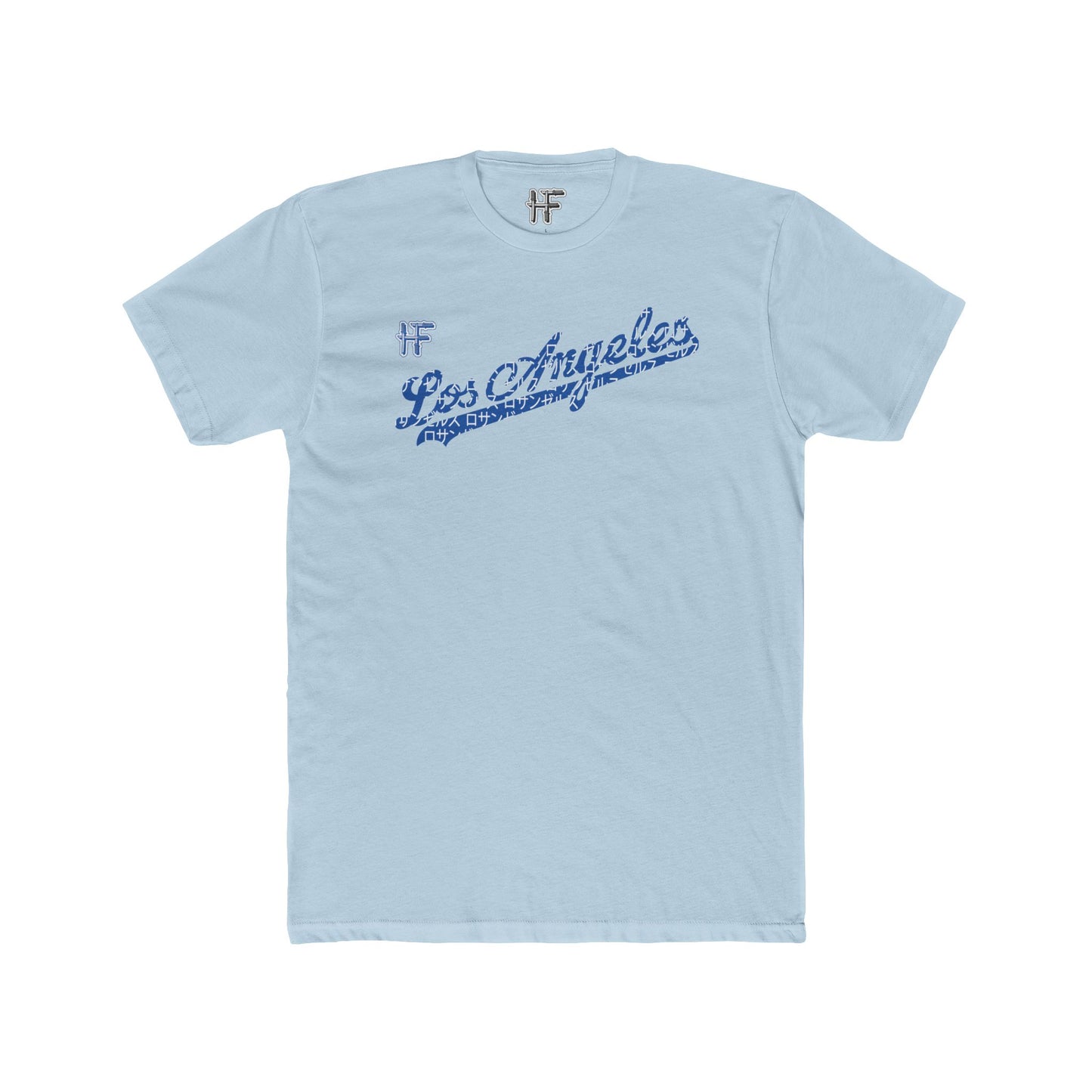 Hero Folk English & Japanese - Los Angeles Script Men's Cotton Crew Tee