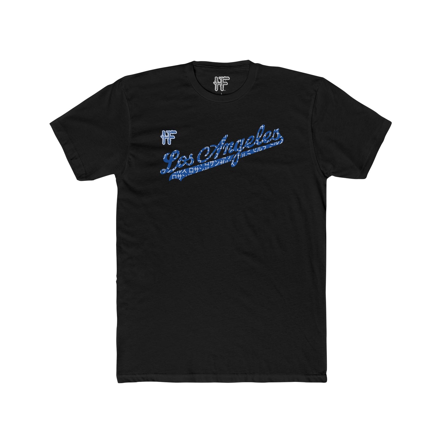 Hero Folk English & Japanese - Los Angeles Script Men's Cotton Crew Tee