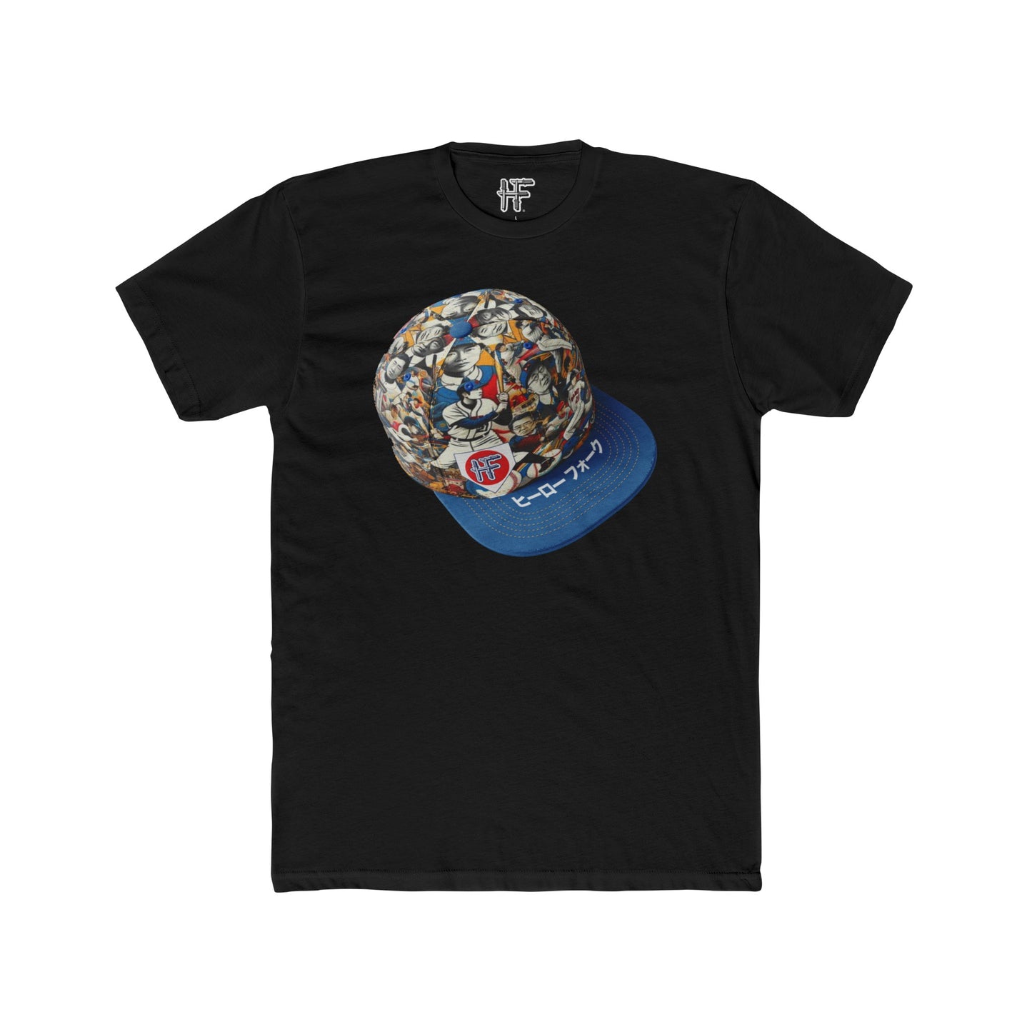 Copy of Hero Folk Japanese Baseball Culture Hat Men's T-Shirt Black