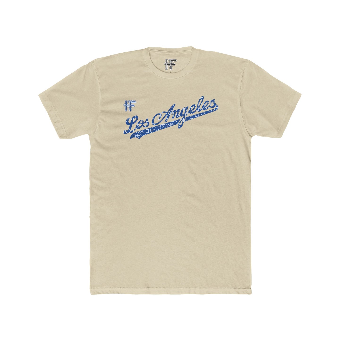 Hero Folk English & Japanese - Los Angeles Script Men's Cotton Crew Tee